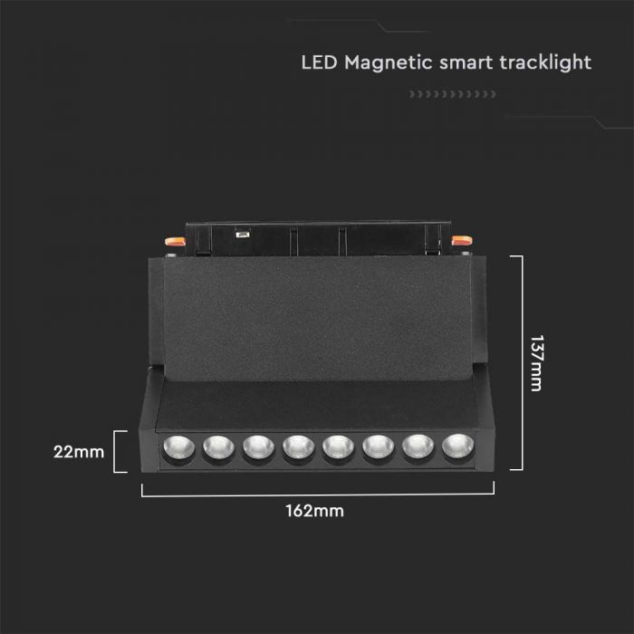 LED MAGNETIC SMART TRACKLIGHT 10W 3IN1 BLACK