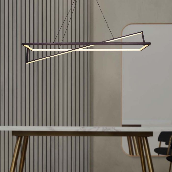 LED DESIGNER HANGING LIGHT 48W WW  TRIAC DIMMABLE BLACK
