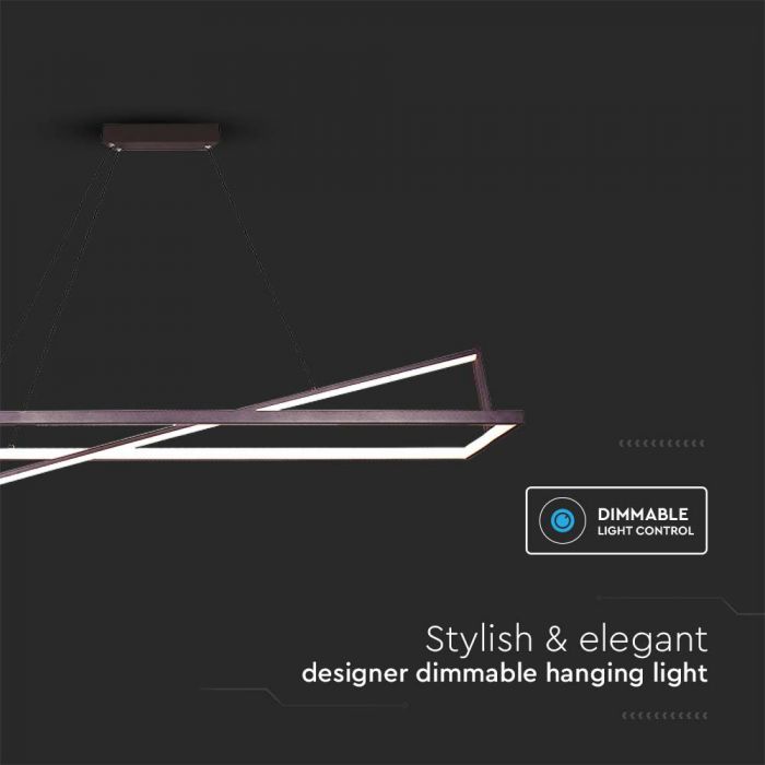 LED DESIGNER HANGING LIGHT 48W WW  TRIAC DIMMABLE BLACK
