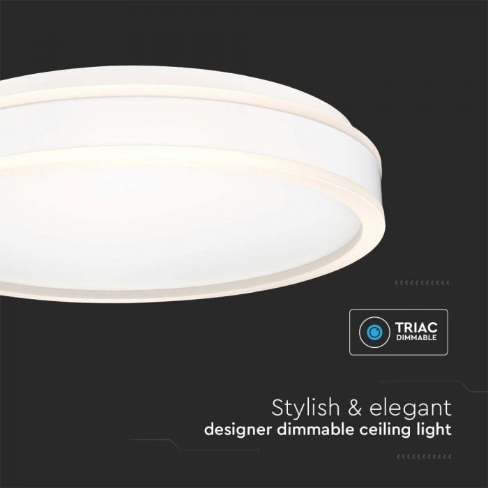 LED DESIGNER CEILING LIGHT 42W DL 4400lm TRIAC DIMMABLE WHITE RD