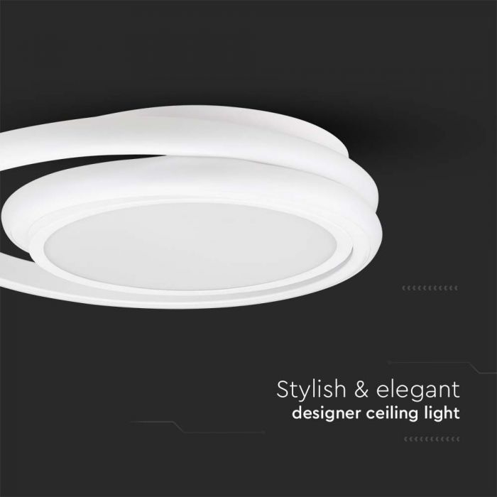 LED DESIGNER CEILING LIGHT 38W DL DOUBLE ROUND WHITE