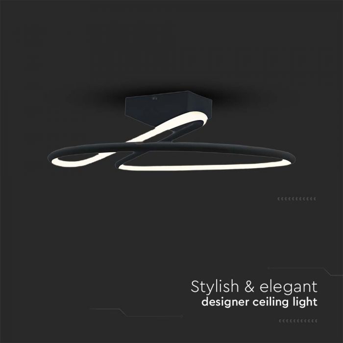 LED DESIGNER  CEILING LIGHT 20W 2130lm DL 250x130mm BLACK