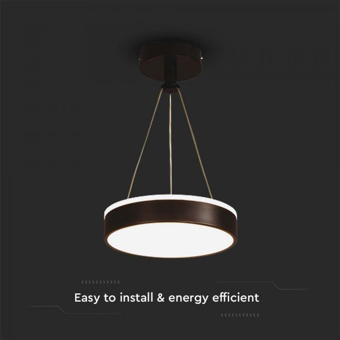 LED DESIGNER HANGING LIGHT 12W DL 1280lm 240x50mm BLACK