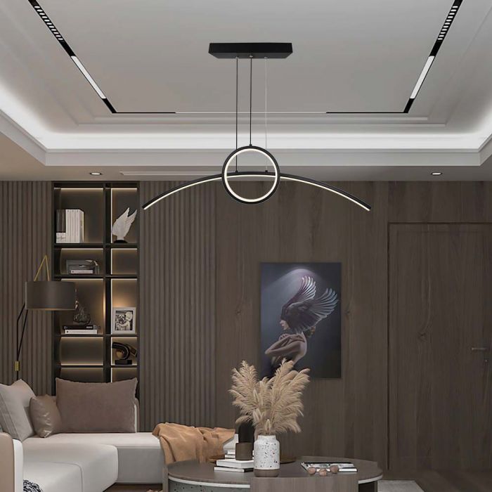 LED DESIGNER HANGING LIGHT 30W 3200 lm DL 890x250mm BLACK