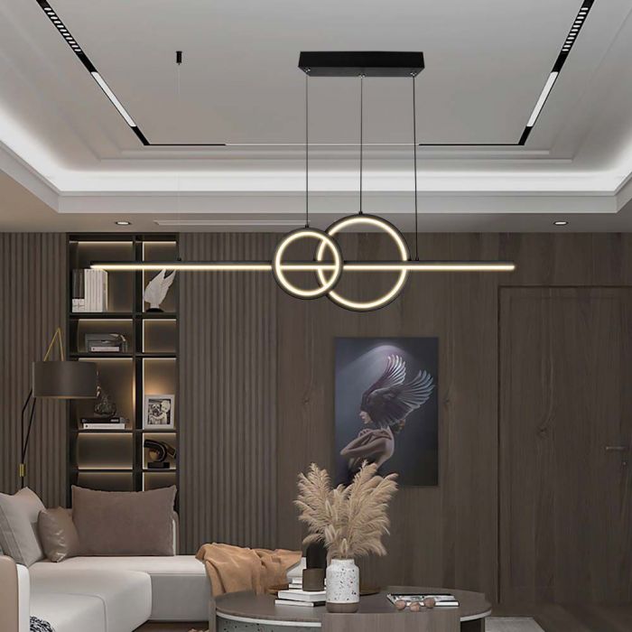 LED DESIGNER HANGING LIGHT 17W 1500 lm DL 915x215mm BLACK