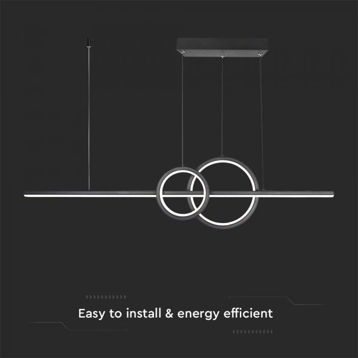 LED DESIGNER HANGING LIGHT 17W 1500 lm DL 915x215mm BLACK