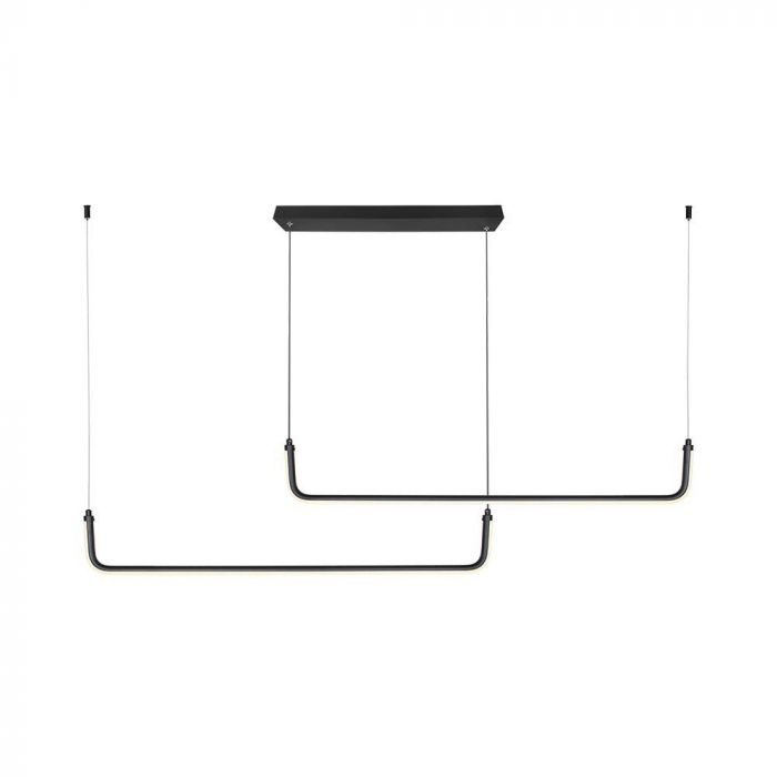 LED DESIGNER HANGING PENDANT LIGHT 24W DL 2500lm 360° 1525x140mm BLACK