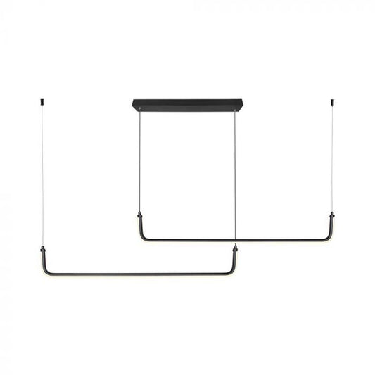 LED DESIGNER HANGING PENDANT LIGHT 24W DL 2500lm 360° 1525x140mm BLACK