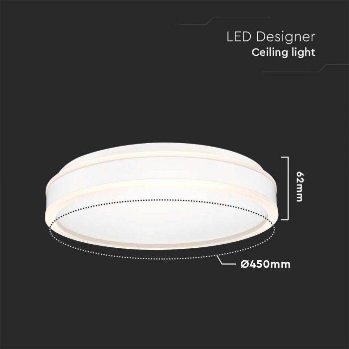 24W LED DESIGNER LIGHT 4000K WHITE RD