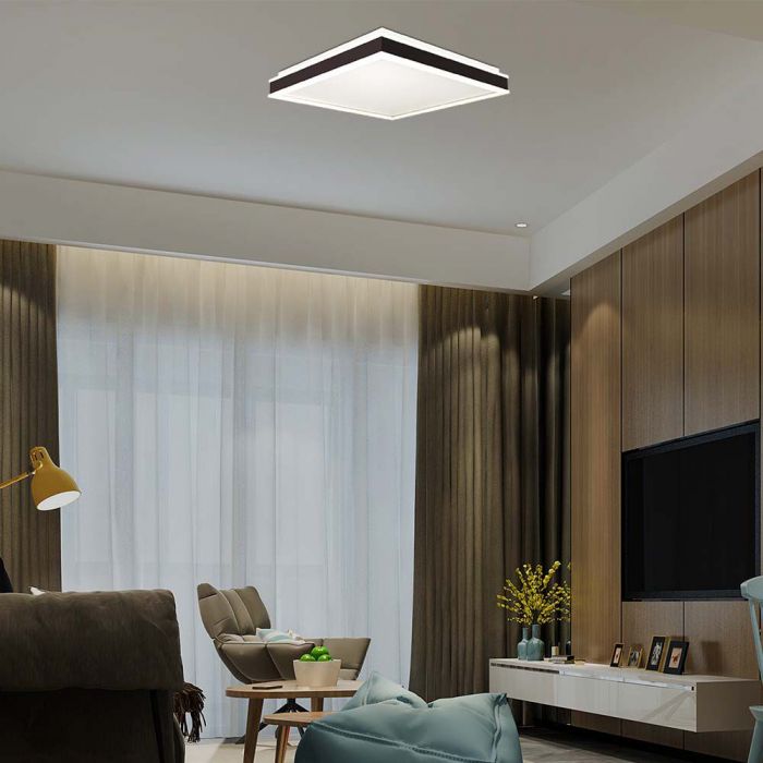 18W LED DESIGNER LIGHT 4000K BLACK SQ