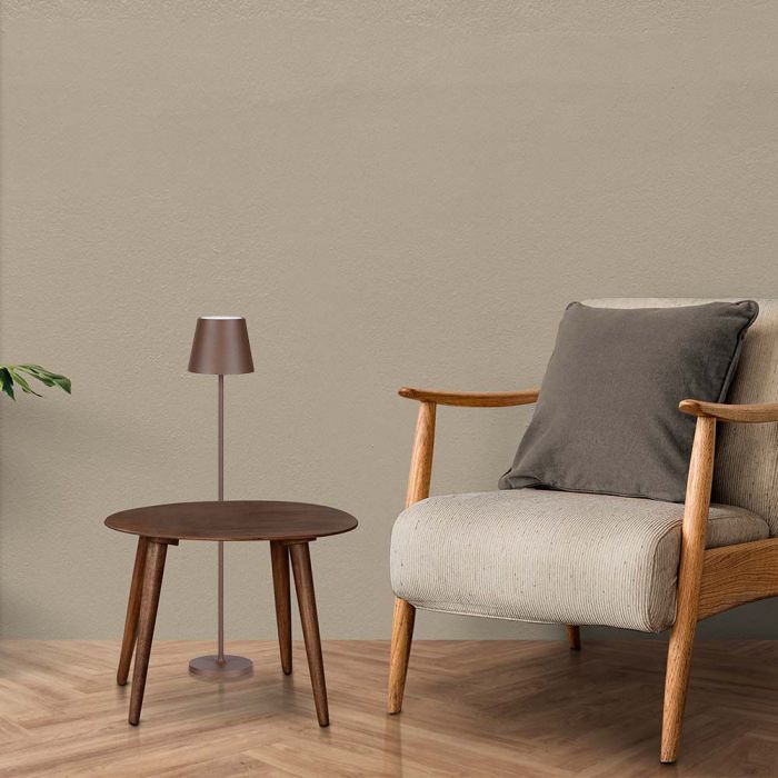 LED FLOOR LAMP 4W (4400mA BATTERY) 300lm WW 120° 140x1300mm IP54 CORTEN