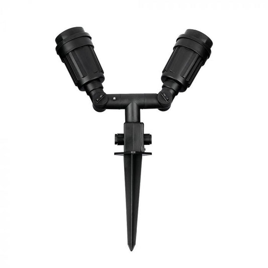 LED GARDEN SPIKE DOUBLE HEAD 335X210 BLACK