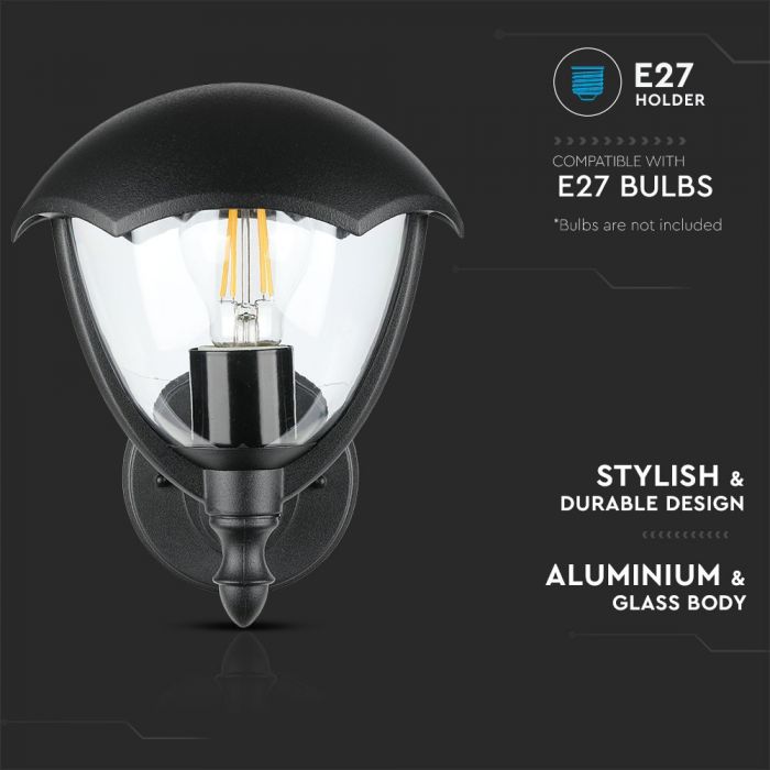 LED GARDEN WALL LIGHT E27 IP44 238X200 FACING UP