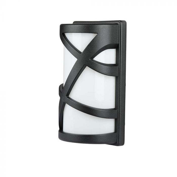 LED GARDEN WALL LIGHT ALUM.+GLASS E27 IP54 145X295 MAT BLACK