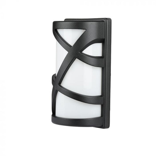 LED GARDEN WALL LIGHT ALUM.+GLASS E27 IP54 145X295 MAT BLACK
