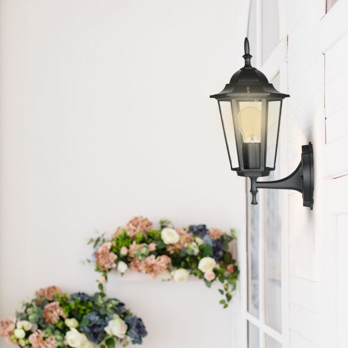 LED GARDEN WALL LIGHT E27 IP44 360X208 FACING UP