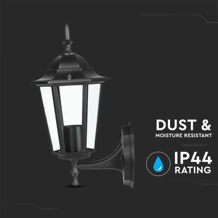 LED GARDEN WALL LIGHT E27 IP44 360X208 FACING UP