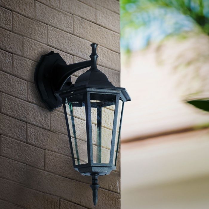 LED GARDEN WALL LIGHT E27 IP44 360X208 FACING DOWN