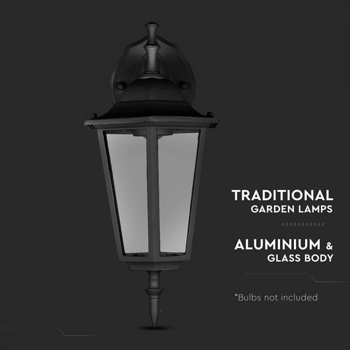 LED GARDEN WALL LIGHT E27 IP44 360X208 FACING DOWN
