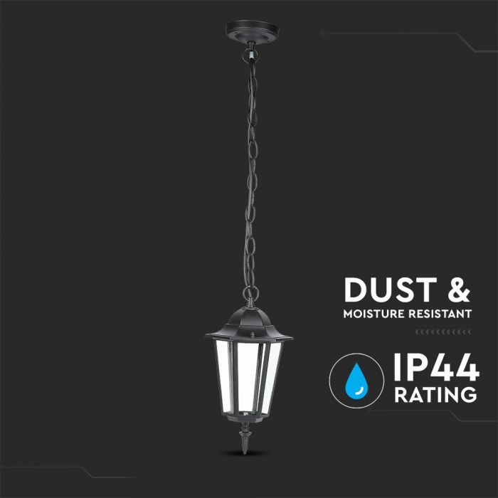 LED CEILING E27 LAMP Aluminium Mat Black 17X17X84 IP44