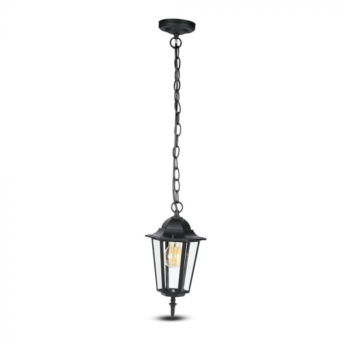 LED CEILING E27 LAMP Aluminium Mat Black 17X17X84 IP44