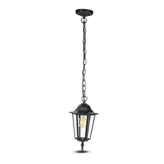 LED CEILING E27 LAMP Aluminium Mat Black 17X17X84 IP44
