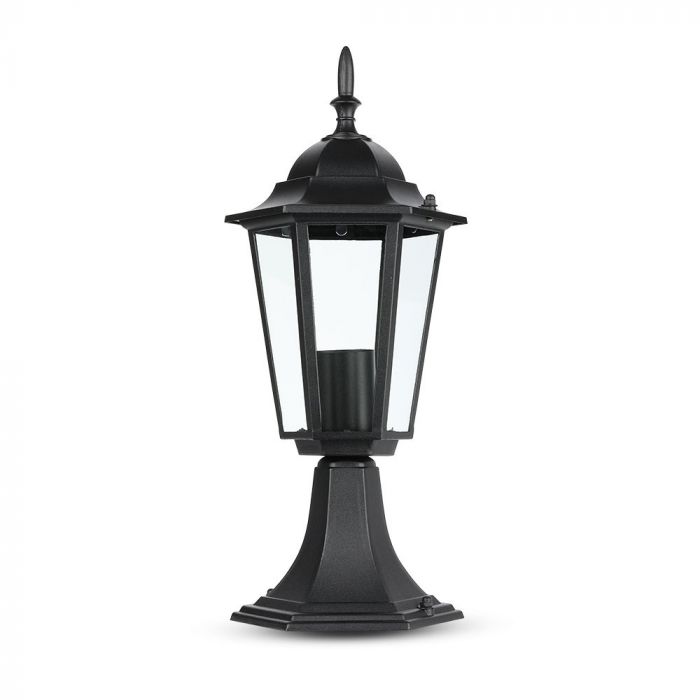 LED GARDEN E27 LAMP ALUMINIUM MAT BLACK 17X17X43 IP44