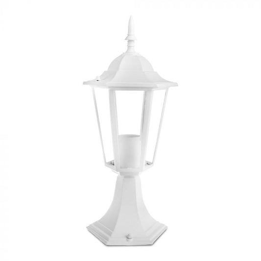 LED GARDEN E27 LAMP ALUMINIUM MAT WHITE 17X17X40.3 IP44