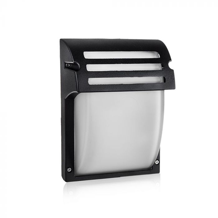 LED GARDEN WALL LIGHT ALUM.+GLASS E27 IP44 245X180X93 BLACK