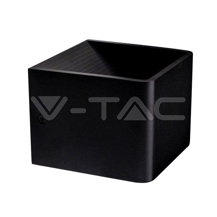 LED WALL LIGHT ALUMINIUM 5W DL 560lm 120° 100X100X80 BLACK
