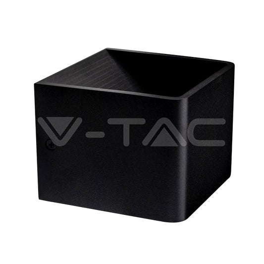 LED WALL LIGHT ALUMINIUM 5W DL 560lm 120° 100X100X80 BLACK