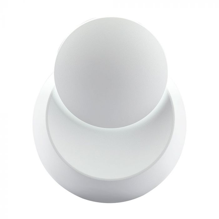 5W Wall Lamp Round White Body Rotatable Natural White