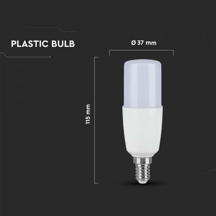 LED E14 LAMP T37 9W WW 750lm 300° 37X115