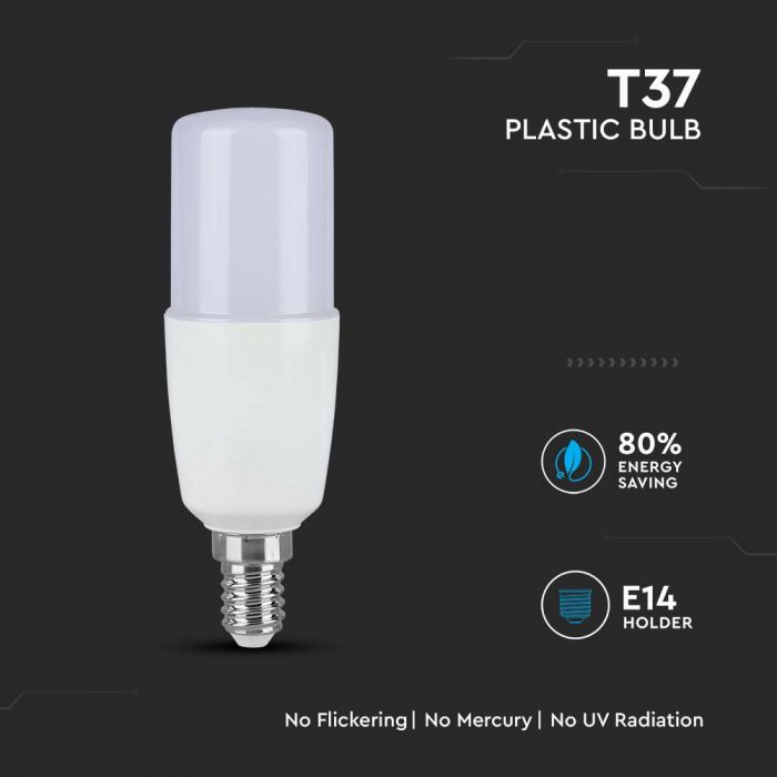 LED E14 LAMP T37 9W WW 750lm 300° 37X115