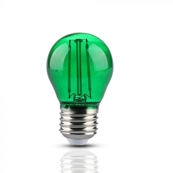LED Bulb 2W Filament E27 G45 Green Color