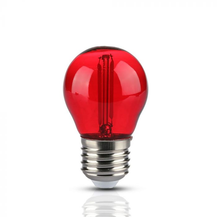 LED Bulb 2W Filament E27 G45 Red Color