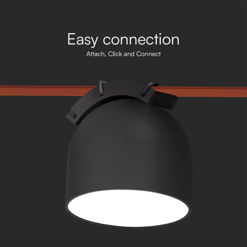 LED MAGNETIC FABRIC TRACKLIGHT 12W WW 800lm 120° SANDY BLACK 107x107mm