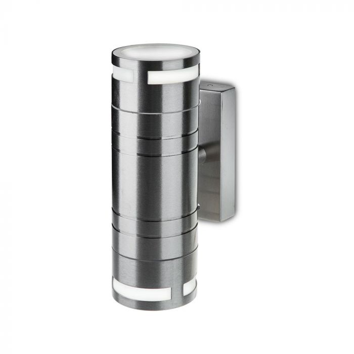 LED WALL GLASS FITTING STAINLESS STEEL GU10 2WAY 110X60X178 IP44