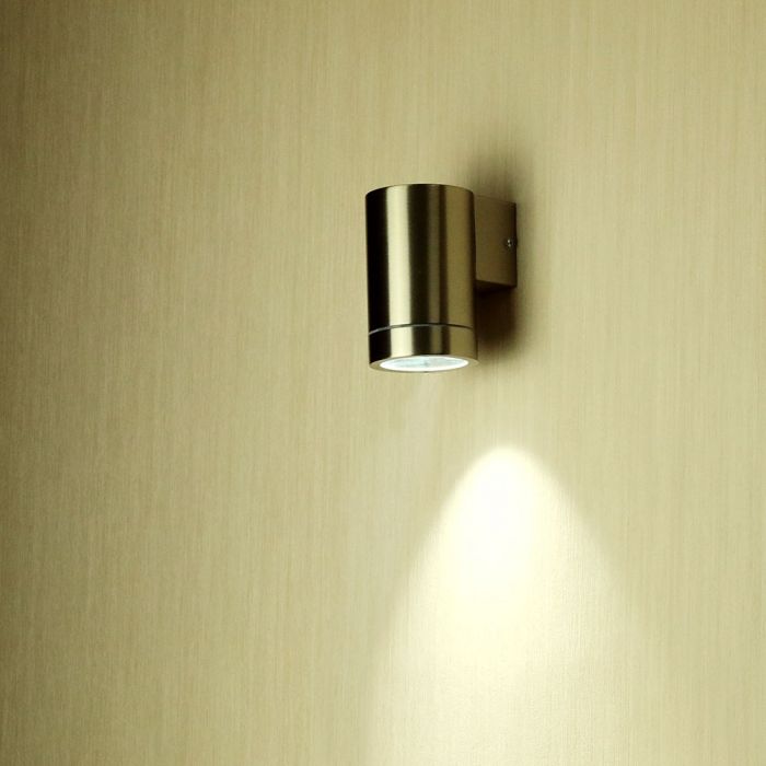 LED WALL SLEEK FITTING STAINLESS STEEL GU10 1WAY 105X76X118 IP44