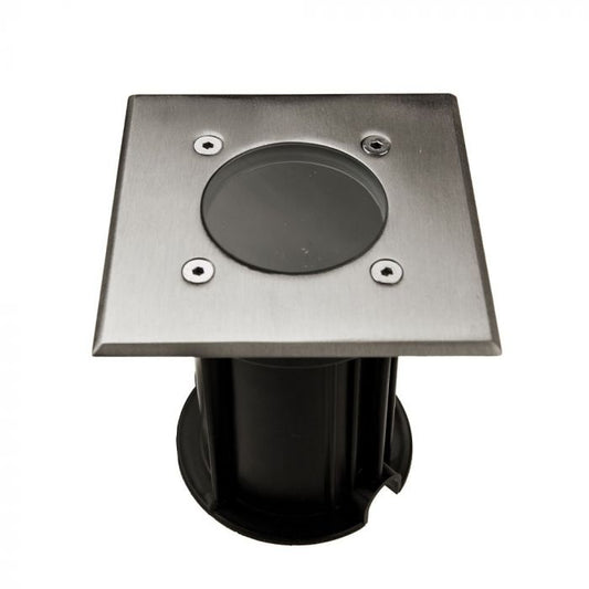LED UNDERGROUND FITTING STAINLESS STEEL SQUARE GU10 110X110X120 IP65 BLACK