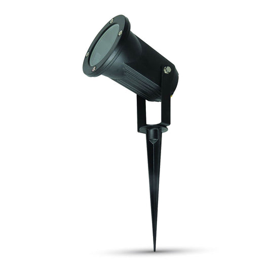 LED GARDEN SPIKE FITTING ALUMINIUM GU10 95X95X335 IP44 BLACK