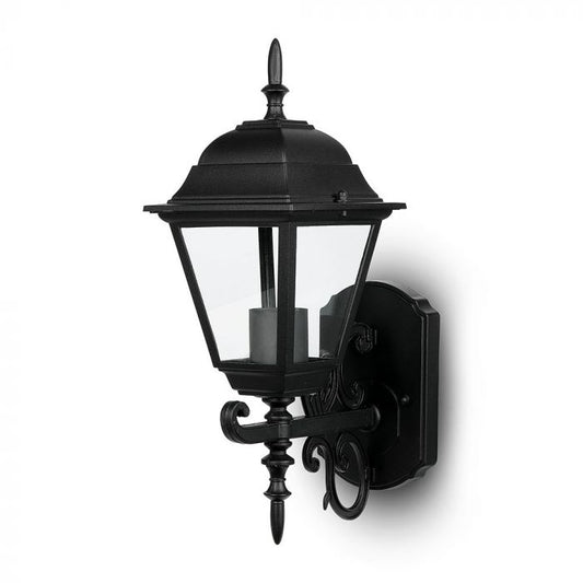 LED GARDEN WALL LIGHT SMALL-MATT BLACK E27 IP44 225X400X148 FACING UP