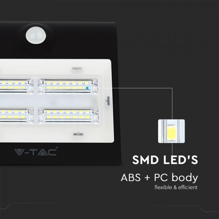 LED SOLAR WALL Sensor LIGHT 3W DL+WW 400lm 60° 140X212X109 IP65 Black+Black
