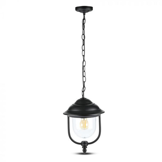 LED CEILING E27 LAMP Aluminium Mat Black Clear Cover 120° 25X89 IP44
