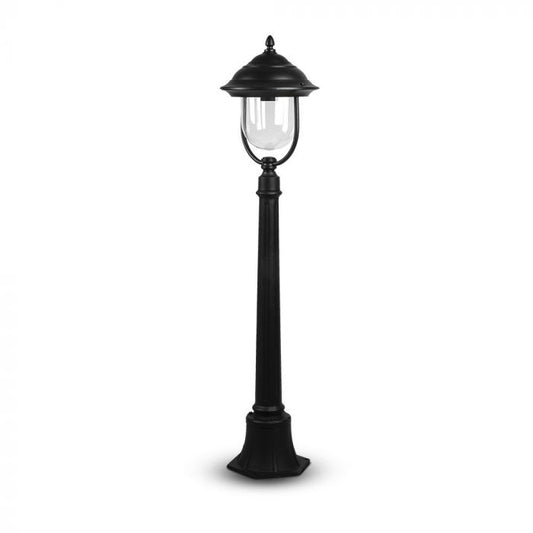 LED POLE 1XE27 LAMP MAT BLACK CLEAR COVER 120° 25X111 IP44