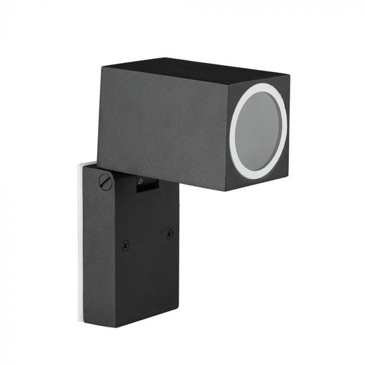 LED WALL FITTING ADJUSTABLE HEAD ALUMINIUM GU10 1WAY 100X66X92 IP44 BLACK