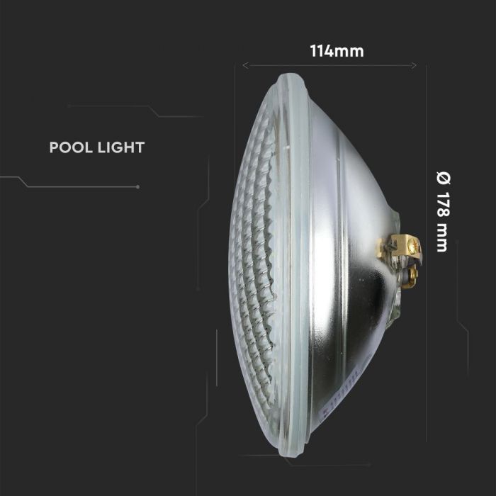 LED POOL LIGHT BLUE 8W 800lm 120° 178X114 IP68