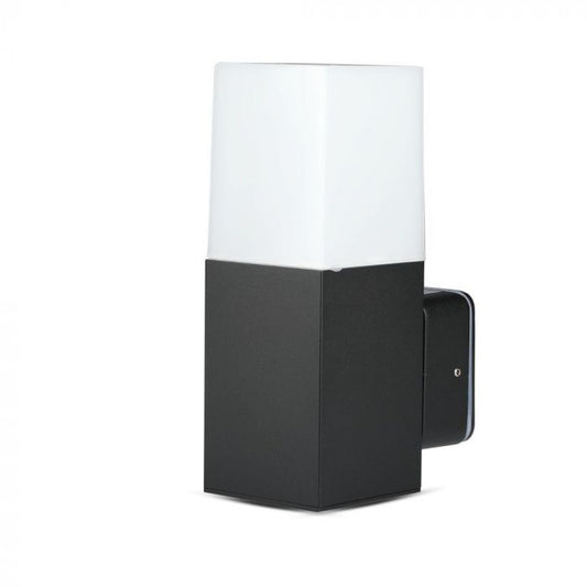 LED GARDEN WALL LIGHT SQUARE GU10 IP54 121X80X250 BLACK ALUMINIUM+PC DIFFUSER