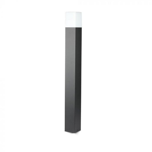 LED GARDEN FLOOR LIGHT SQUARE GU10 IP54 80X80X800 BLACK ALUMINIUM+PC DIFFUSER