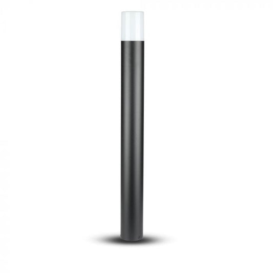 LED GARDEN FLOOR LIGHT CYLINDER GU10 IP54 80X80X800 BLACK ALUMINIUM+PC DIFFUSER